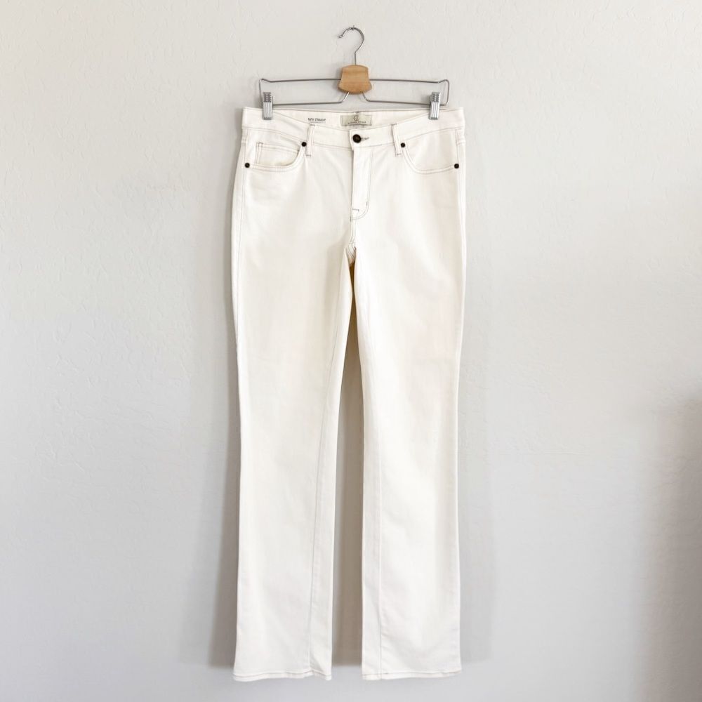 CJ by Cookie Johnson White Faith Straight Leg Jeans Size 30